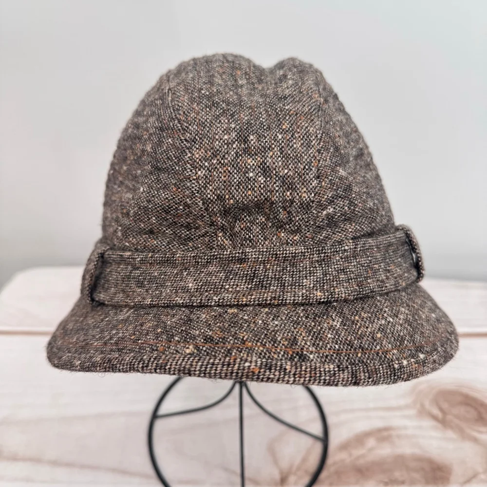 Country Gentlemen Crushable Hat Brown Tweed Vintage Union Made in the USA 6 7/8